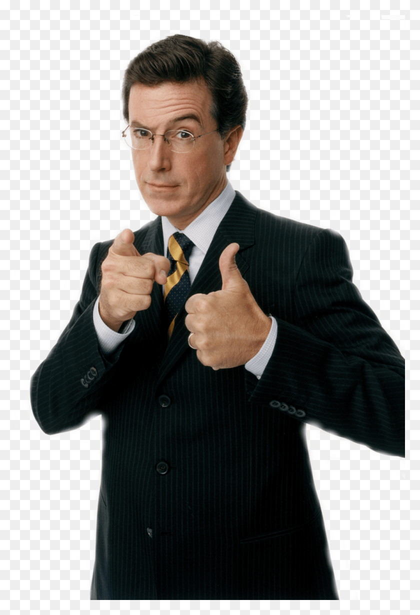 1000x1500 1000x1500 Pointingcolbert Stephen Colbert, Person, Human, Suit HD PNG Download