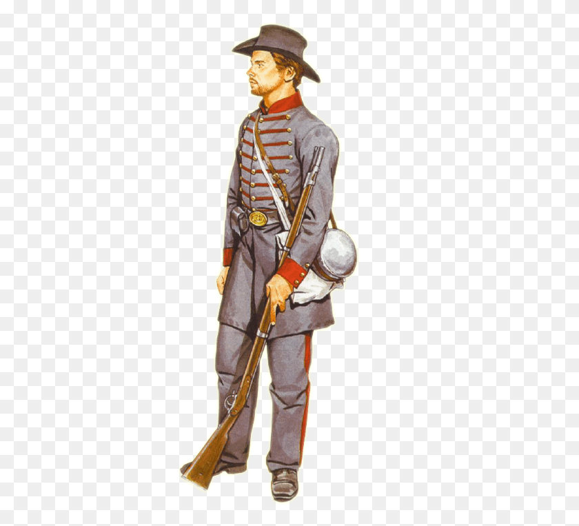 328x703 Форма Офицера Армии Конфедерации 11-Го Пехотного Полка Миссисипи, Одежда, Одежда, Костюм Hd Png Скачать