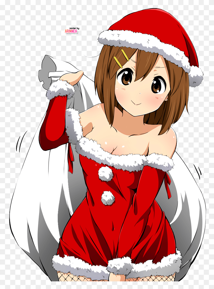 779x1076 12 Days Of Anime K On Yui Christmas, Person, Human, Performer HD PNG Download
