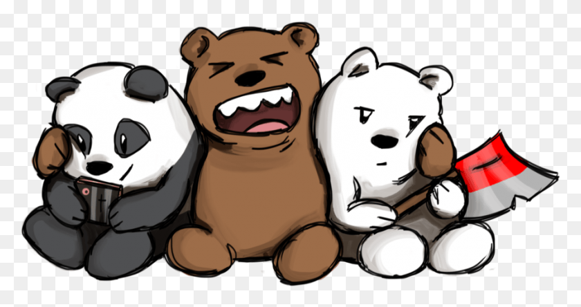 893x440 126 67 We Bare Bears By Truelovestory We Bare Bears Panda Bebé, La Vida Silvestre, Animal, Mamífero Hd Png
