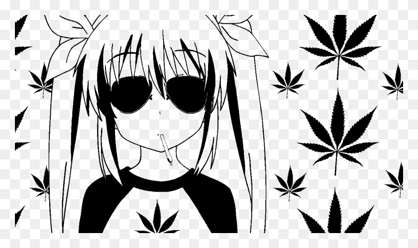 1280x720 1280x720 Renge Anime Girl Smoking Weed, Leaf, Plant, Manga HD PNG Download