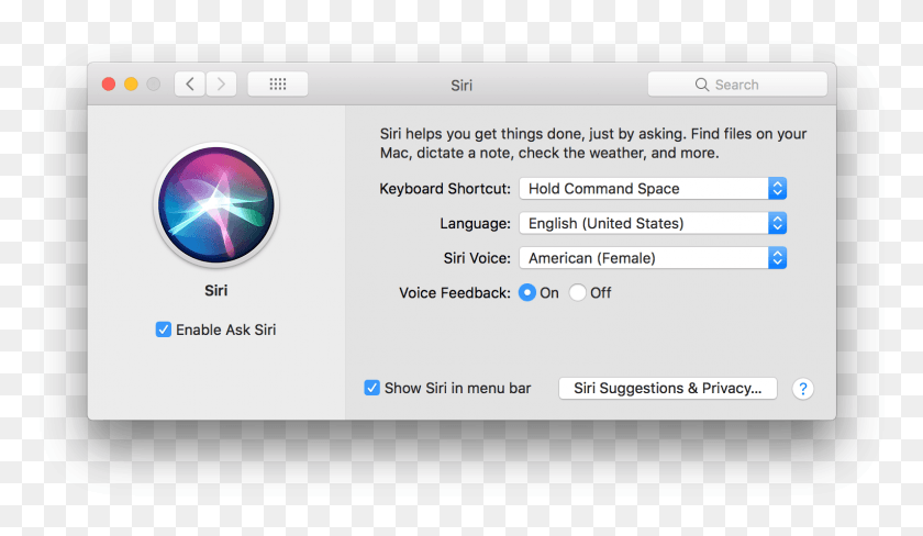 1529x839 13 High Sierra System Preferences Siri Siri, Text, File HD PNG Download