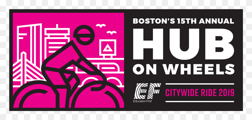 1308x571 15th Annual Hub On Wheels Boston Bike Ride Sunday Ef Education First, Text, Poster, Advertisement HD PNG Download