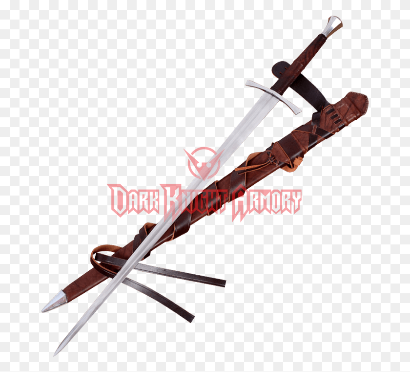 673x701 15th Century Hand And A Half Sword With Scabbard Sword, Bow, Weapon, Weaponry HD PNG Download