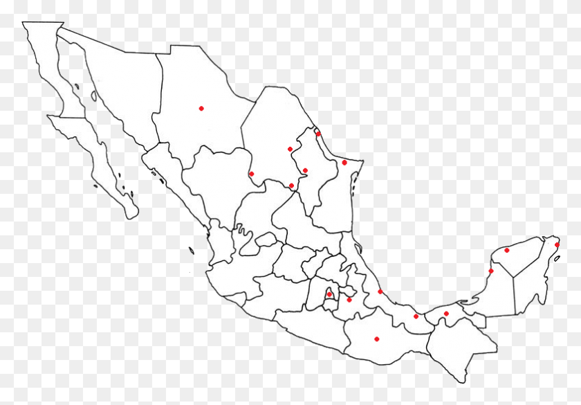 784x528 16 March 2009 Mexico, Plot, Map, Diagram HD PNG Download