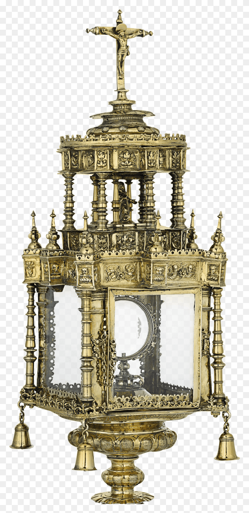 1112x2377 Испанский Серебряный Позолоченный Монастырь Xvi Века Антиквариат, Архитектура, Здание, Церковь Png Скачать