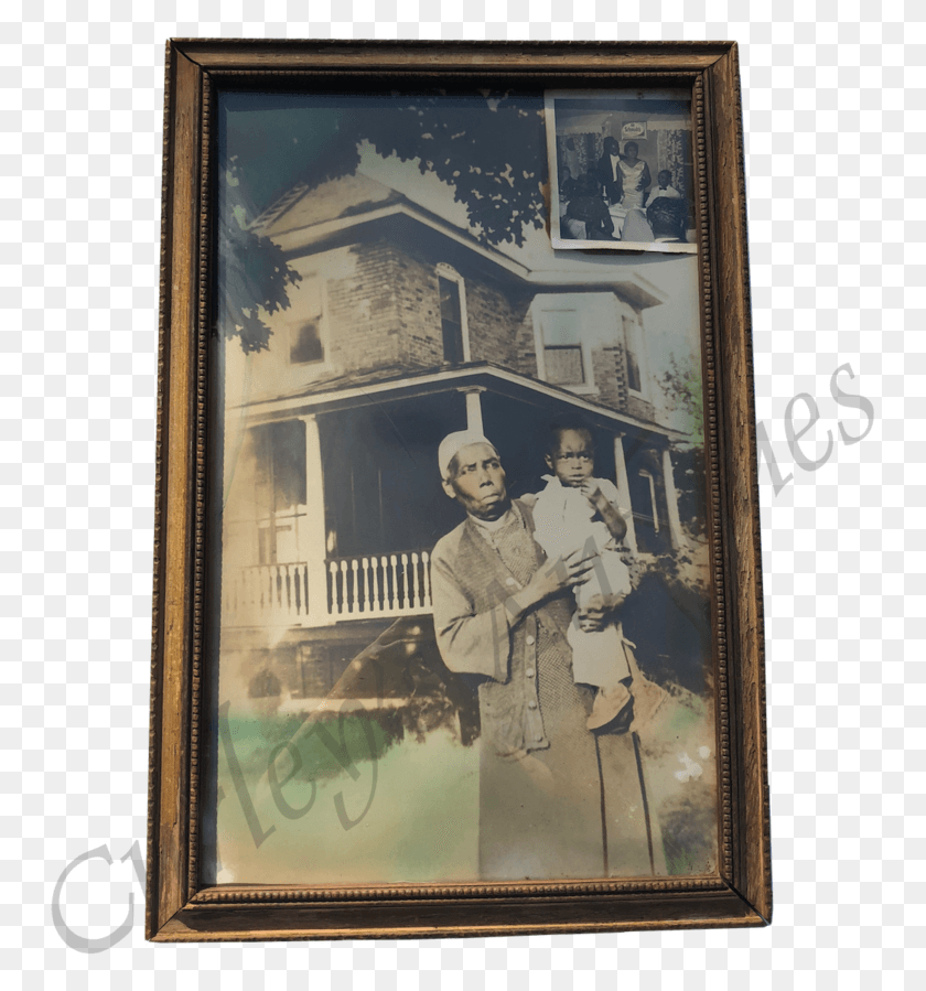749x839 1920s African American Caretaker Boy Child Antique Picture Frame, Person, Human, Interior Design HD PNG Download