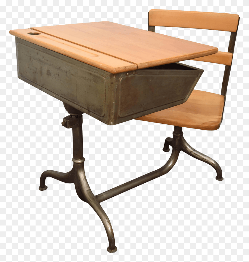 2402x2537 1950s Industrial Child39s School Desk On Chairish 1950s School Desk, Grand Piano, Piano, Leisure Activities HD PNG Download