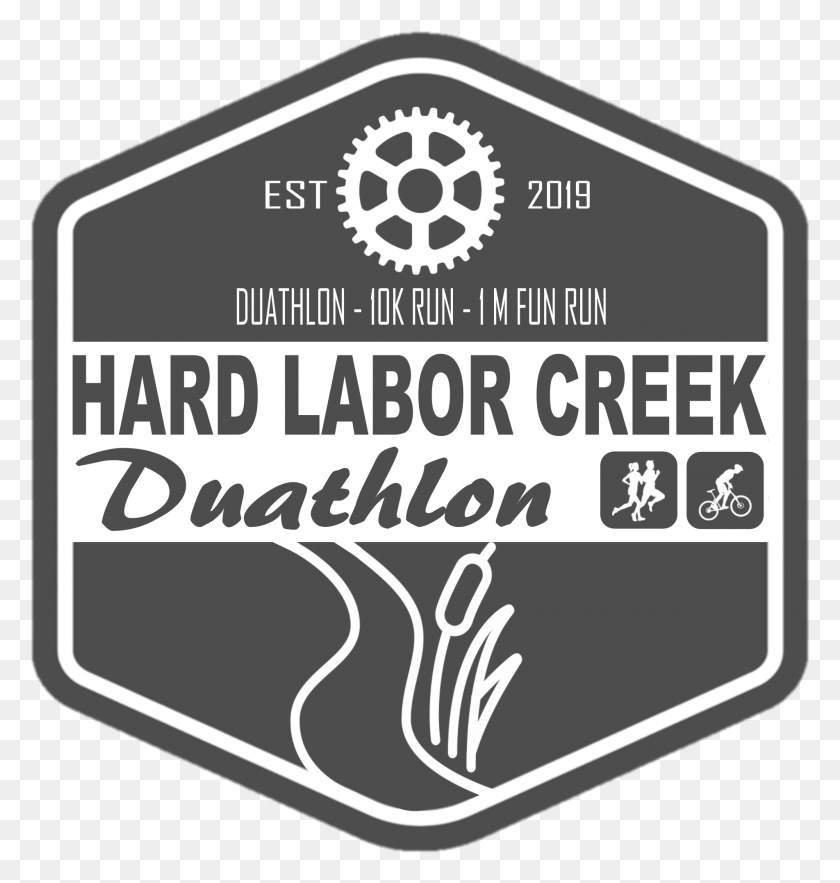 1903x2009 1-Й Ежегодный Знак Дуатлона Hard Labor Creek, Этикетка, Текст, Логотип Hd Png Скачать