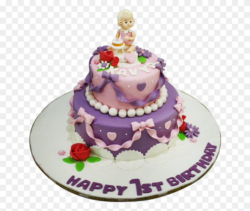 646x648 1st Birthday Cake, Cake, Dessert, Food HD PNG Download