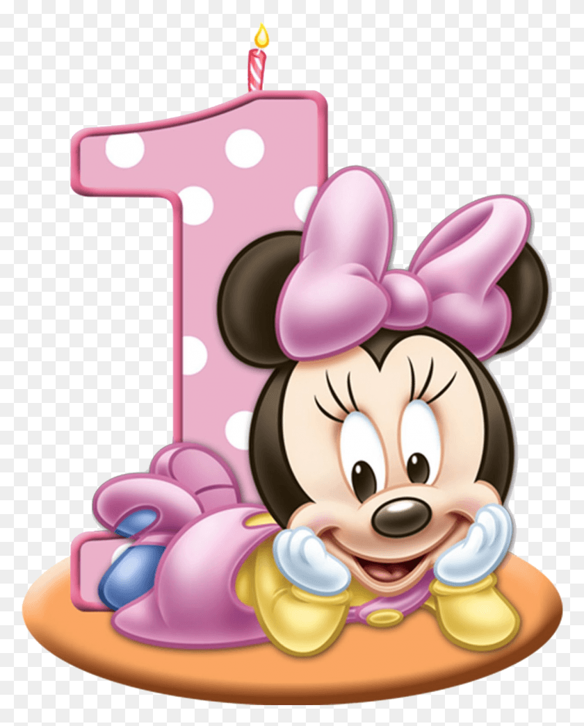 1240x1567 Descargar Png Vela De Primer Cumpleaños De Minnie Mouse Png / Primer Cumpleaños Png