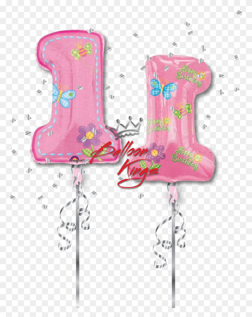 916x1170 1st Birthday Girl Number 1st Birthday Balloons, Text, Christmas Stocking, Stocking HD PNG Download