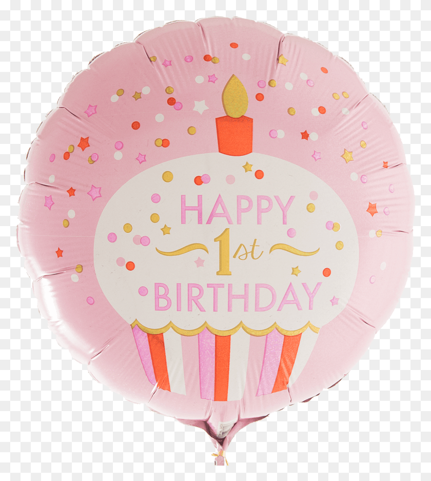 1117x1255 1st Birthday Pink Cupcake Balloon, Birthday Cake, Cake, Dessert HD PNG Download
