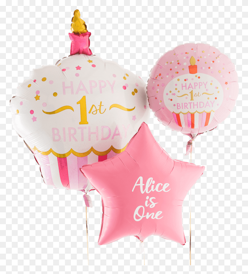 1198x1336 1st Birthday Pink Cupcake Supershape, Ball, Sweets, Food HD PNG Download