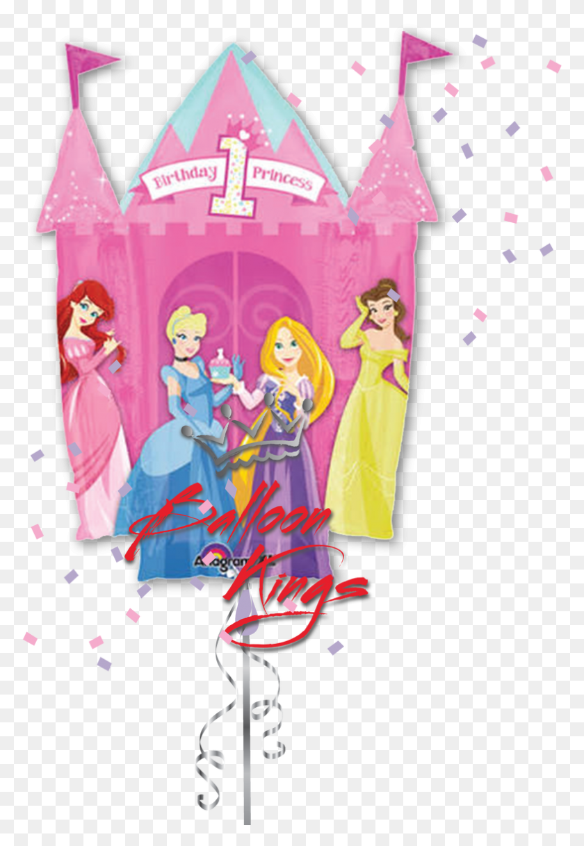785x1166 1st Birthday Princess Castle Balloon, Paper, Clothing, Apparel HD PNG Download