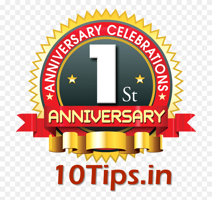 716x733 1st Grand Anniversary Of 10tips 1st Anniversary Logo, Text, Number, Symbol HD PNG Download