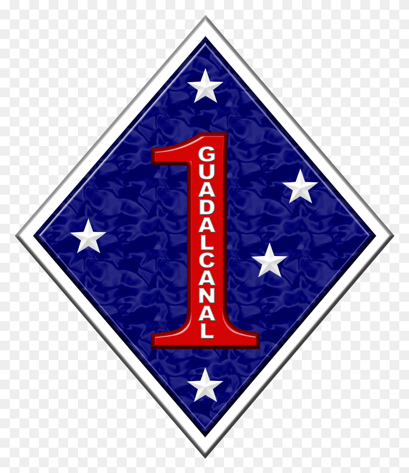 2812x3288 1st Mardiv 2 Insignia 1st Marine Regiment Logo, Symbol, Text, Number HD PNG Download