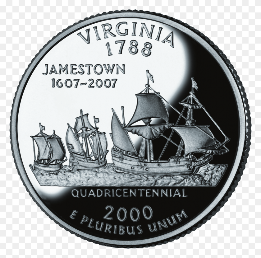 1086x1072 2000 Va Proof Virginia State Quarter, Nickel, Coin, Money HD PNG Download