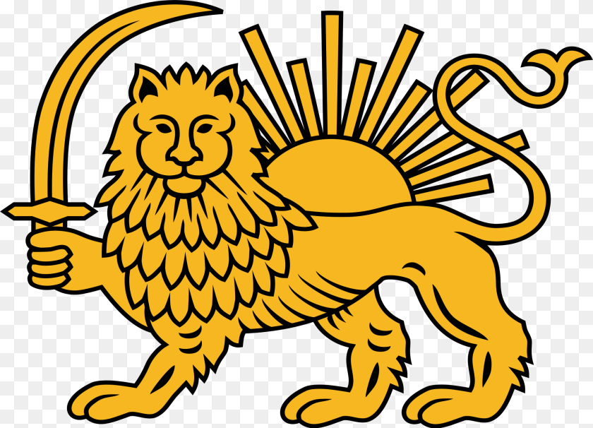 2000 X 1444 4 Iran Flag Lion Vector, Animal, Mammal, Wildlife Clipart PNG