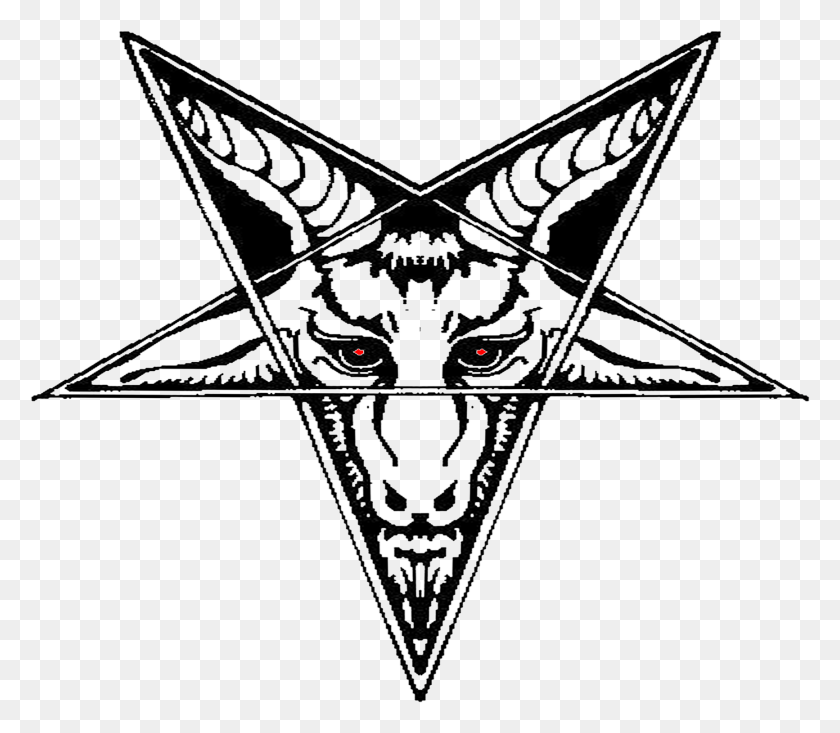 1733x1496 2000 X 1739 9 Сатанинских Коз, Символ, Звездный Символ, Крест Png Скачать