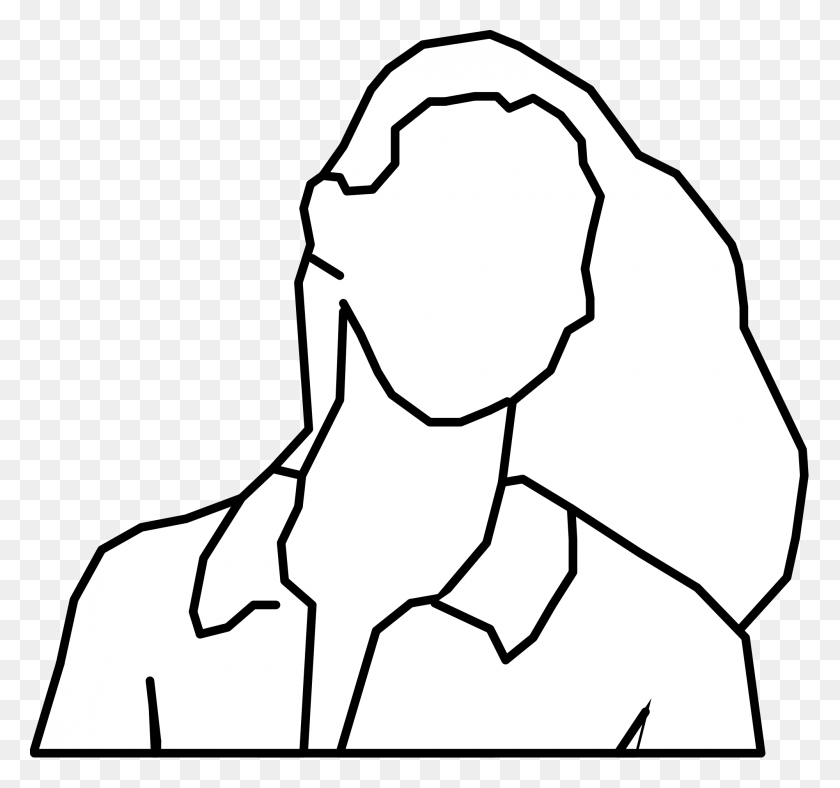 2000x1869 2000 X 1869 0 0 Outline Female Face Silhouette, Hoodie, Sweatshirt, Sweater HD PNG Download