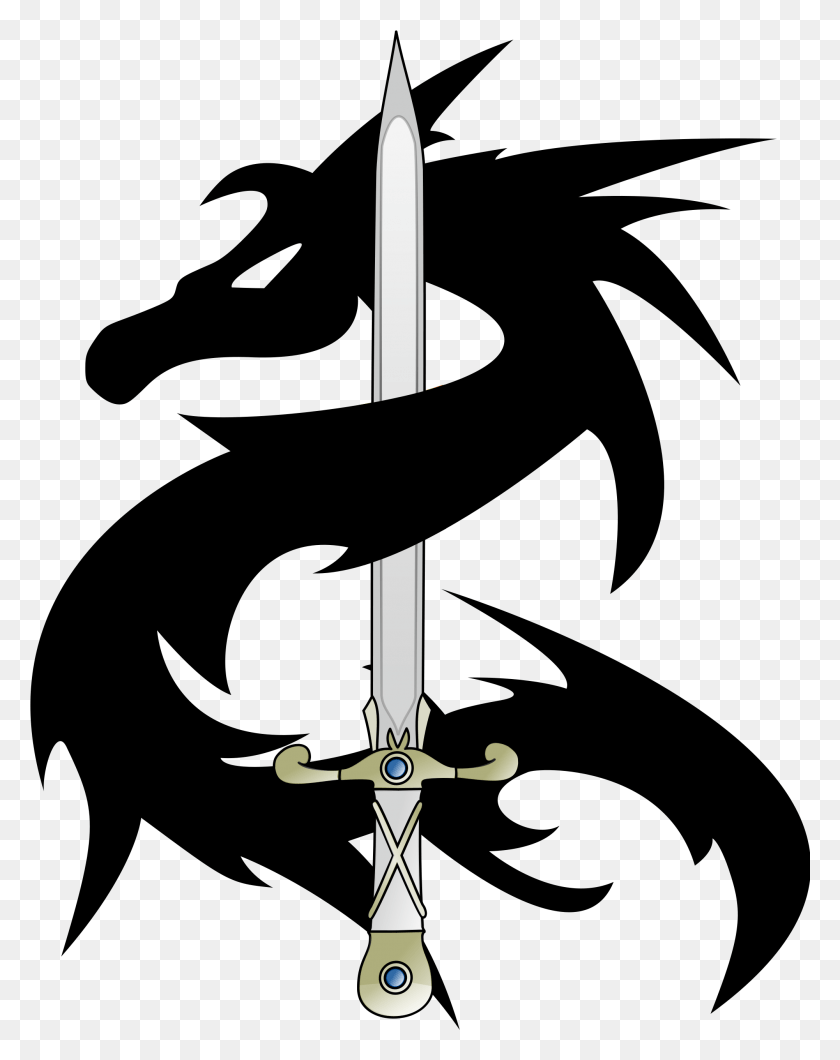 2001x2567 2000 X 2574 7 0 Dragon And Sword Icon, Cross, Symbol, Blade HD PNG Download