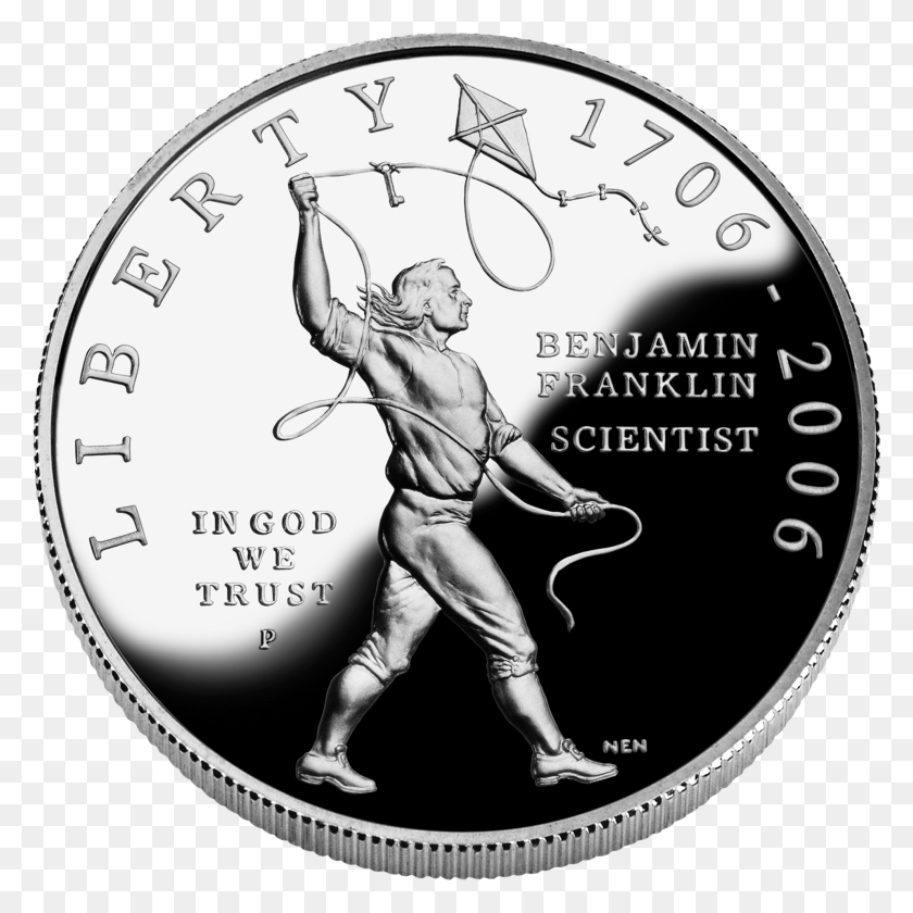 1982x1982 2006 Benjamin Franklin Silver Dollar Benjamin Franklin, Person, Human, Coin HD PNG Download