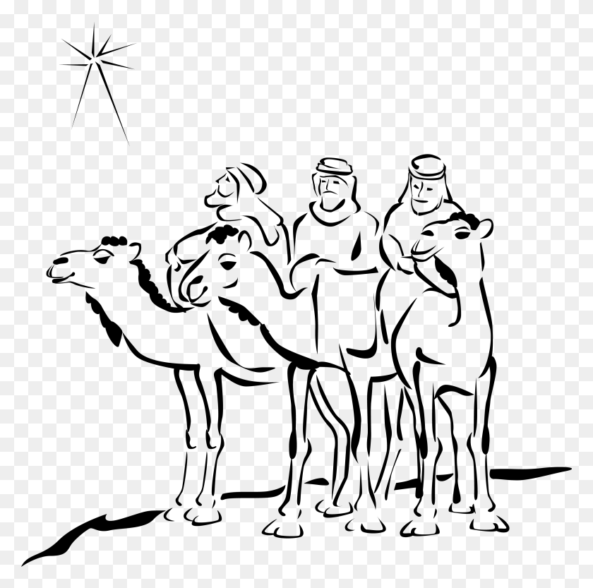 3300x3271 2011 11 28 3 Wise Men Drawing, Animal, Mammal, Camel HD PNG Download