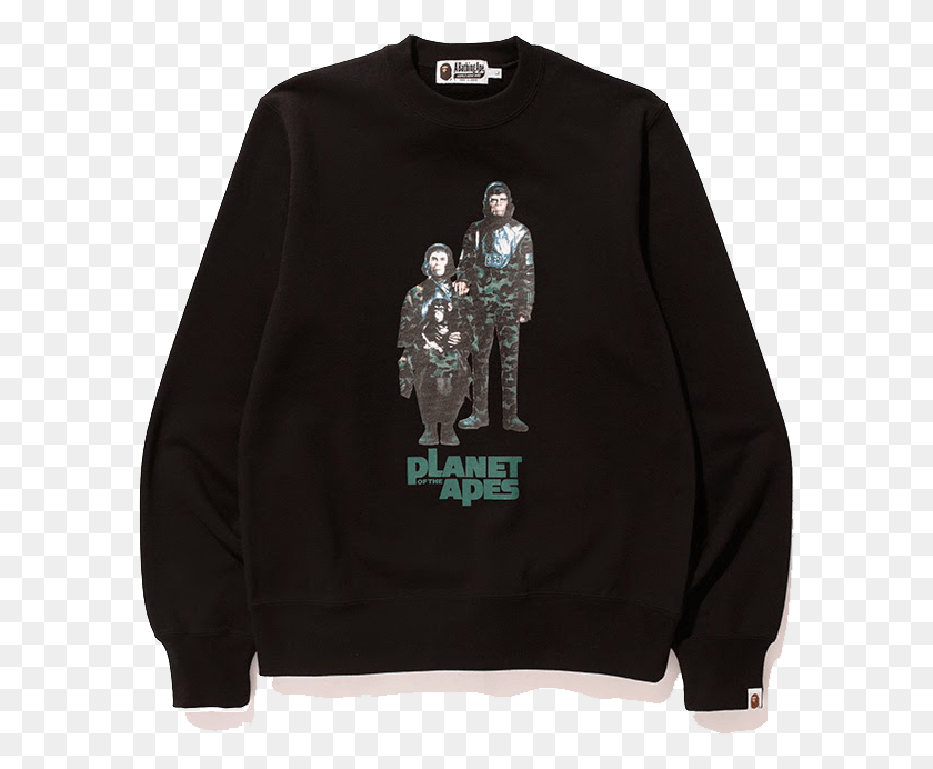 591x632 2014 A Bathing Ape A Bathing Ape X Planet Of The Apes Planet Of The Apes, Clothing, Apparel, Sweatshirt HD PNG Download