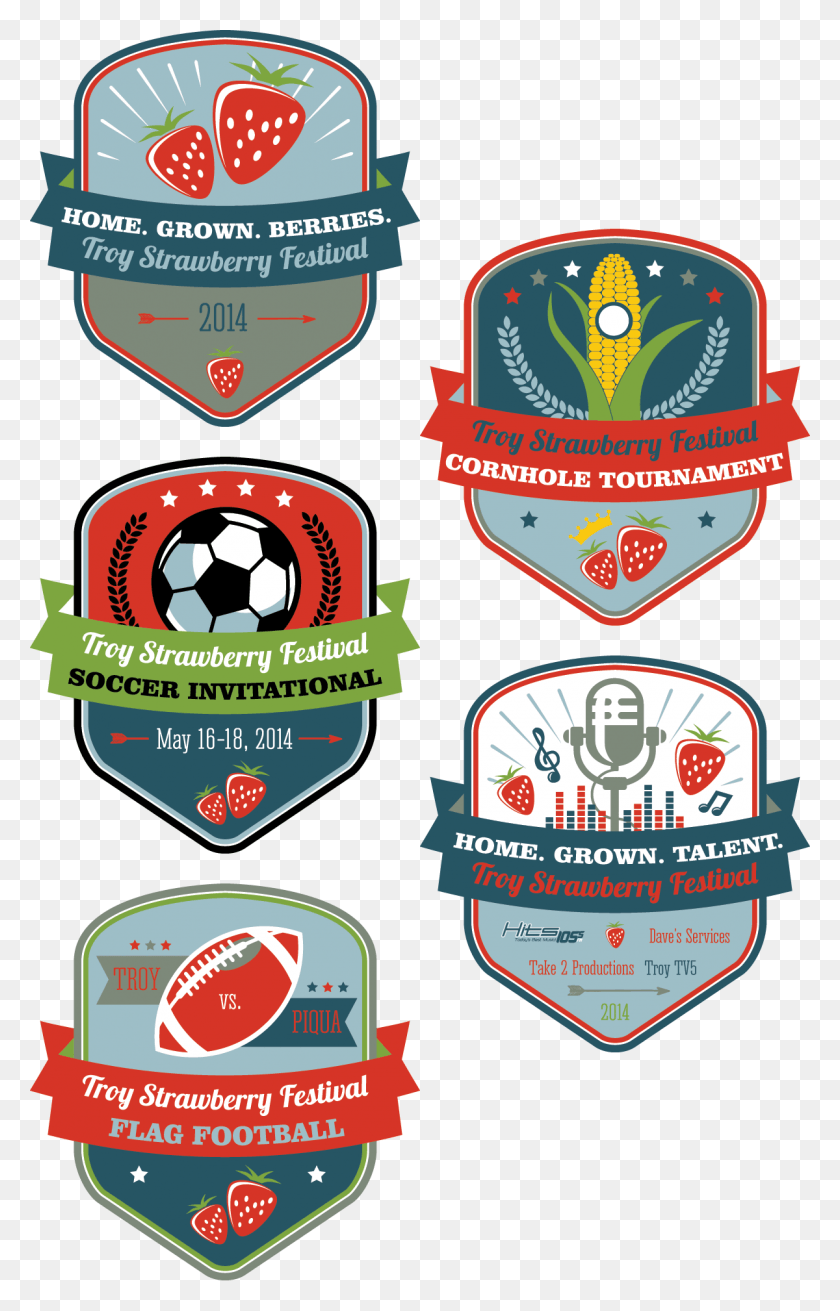 1200x1926 2014 Troy Strawberry Festival Logos Badge, Label, Text, Logo HD PNG Download