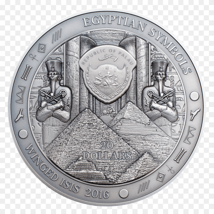 1080x1080 2015 3 Oz De Alto Relieve Smartminting Moneda De Plata Egipcia Antigua De Plata Pura, Dinero, Níquel, Torre Del Reloj Hd Png