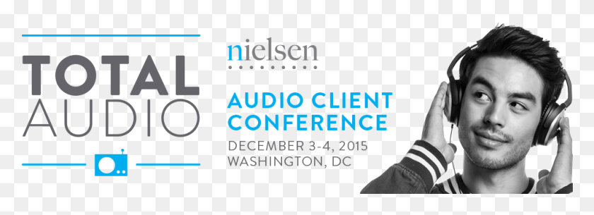 985x310 2015 Nielsen Audio Client Conference Нильсен, Человек, Человек, Лицо Hd Png Скачать