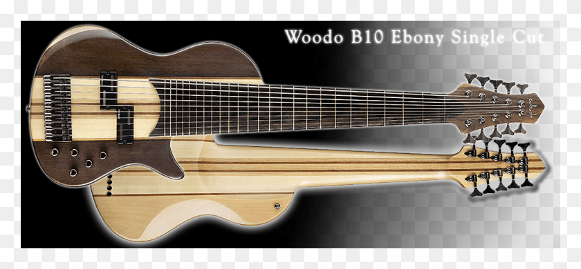 1000x424 2016 12 10 Woodo B10 Ebony Single Cut Woodo 6-Струнный Бас, Гитара, Досуг, Музыкальный Инструмент Hd Png Скачать