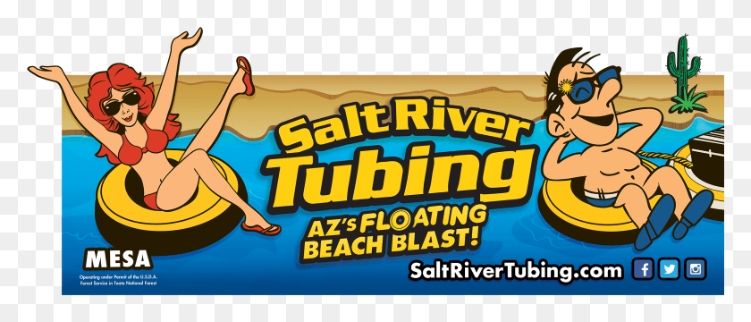2370x913 2016 Beach Blast Header 2 Salt River Tubing, Crowd, Food, Word HD PNG Download