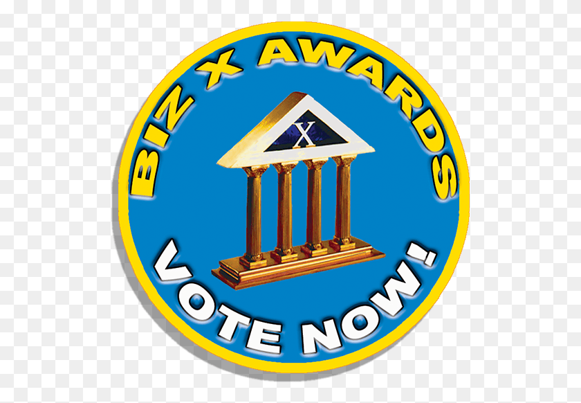 519x522 2016 Biz X Awards Voting Now Open Badge, Logo, Symbol, Trademark HD PNG Download