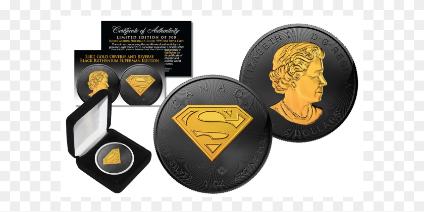 601x361 2016 Canadian 5 Superman 1 Oz Gold Plated Enterprise Star Trek, Coin, Money, Bronze HD PNG Download