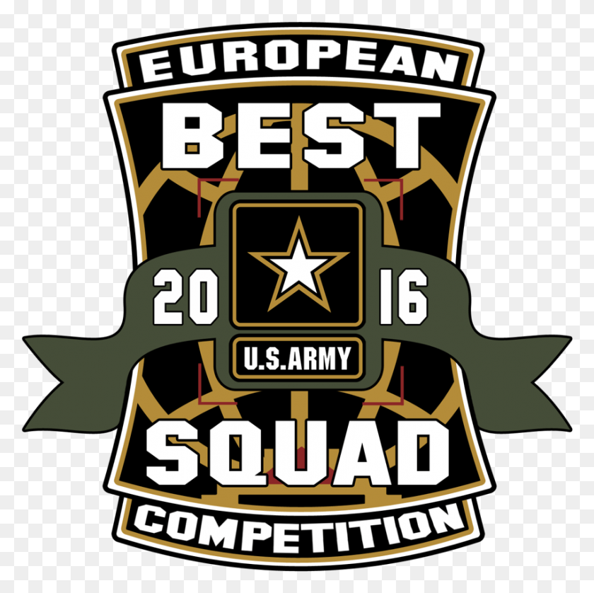 851x849 2016 European Best Squad Competition Logo Us Army, Symbol, Trademark, Text HD PNG Download