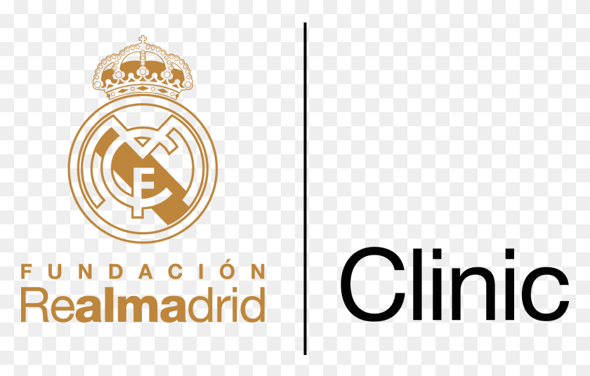 1410x861 2016 Realmadrid Foundation Clinic Ampmdash Soccer Wire Real Madrid Clinic Logo, Symbol, Trademark, Text HD PNG Download