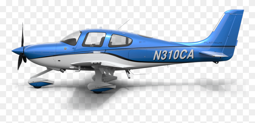 928x411 Descargar Png Sr22 Vista Lateral Azul Cirrus Sr22 Vista Lateral, Avión, Avión, Vehículo Hd Png