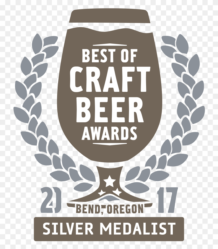 740x897 2017 Best Of Craft Beer Awards Logo Plateado Cervecería, Texto, Cartel, Publicidad Hd Png