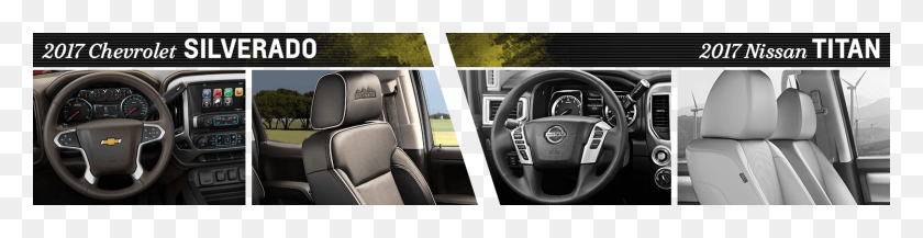 1500x302 2017 Chevrolet Silverado 1500 Vs 2017 Nissan Titan Nissan Teana, Cushion, Steering Wheel, Wristwatch HD PNG Download