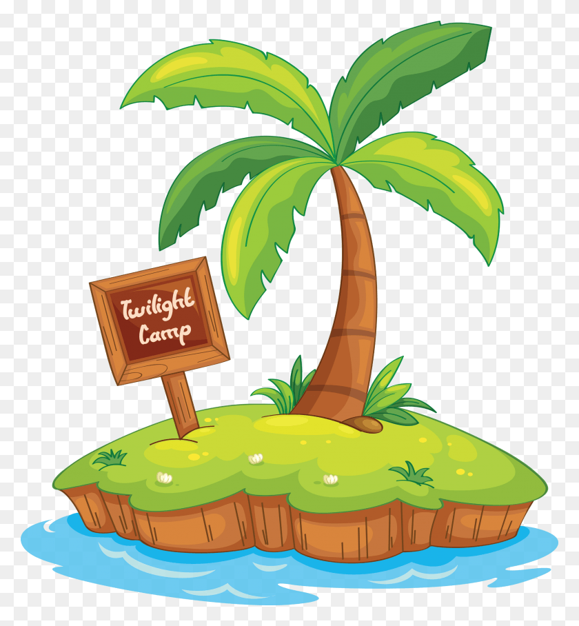 2207x2400 2017 Day Camp Patch No Loop Island Tree Cartoon, Растение, Пальма, Arecaceae Hd Png Скачать