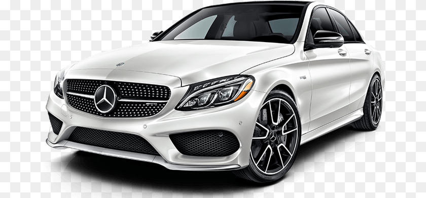 677x391 2017 Mercedes Benz Amg C43 Sedan White Exterior Model Amg C43 Sedan 2018, Car, Vehicle, Transportation, Wheel Transparent PNG
