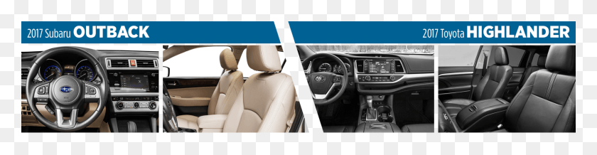 1500x305 2017 Subaru Outback Vs 2017 Toyota Highlander Interior 2018 Subaru Outback Vs Toyota Highlander, Cojín, Silla, Muebles Hd Png