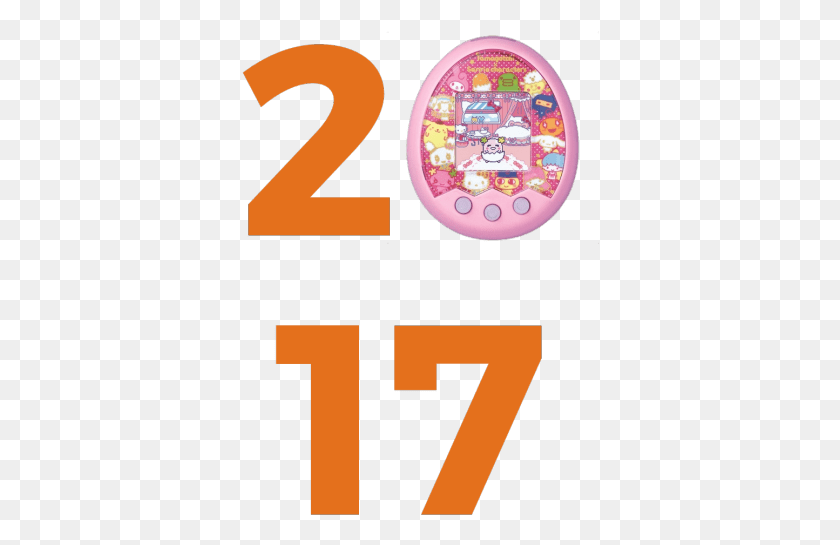 358x485 2017 Fue Un Gran Año Para Tamagotchi Bandai Continuación Sanrio Tamagotchi, Número, Símbolo, Texto Hd Png