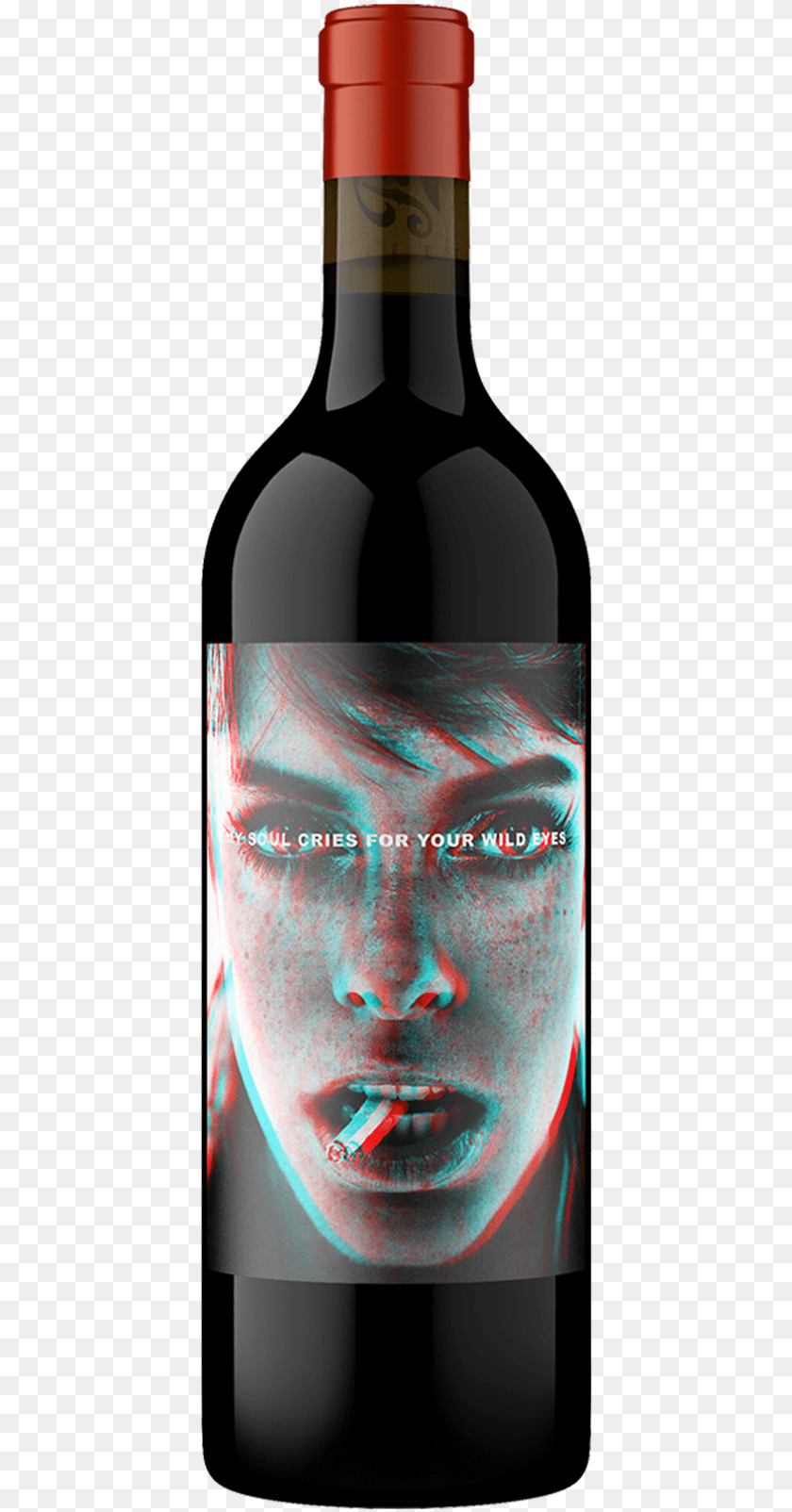 422x1604 2017 Wild Eyes Red Wine Napa Valley Glass Bottle, Wine Bottle, Liquor, Beverage, Alcohol Clipart PNG