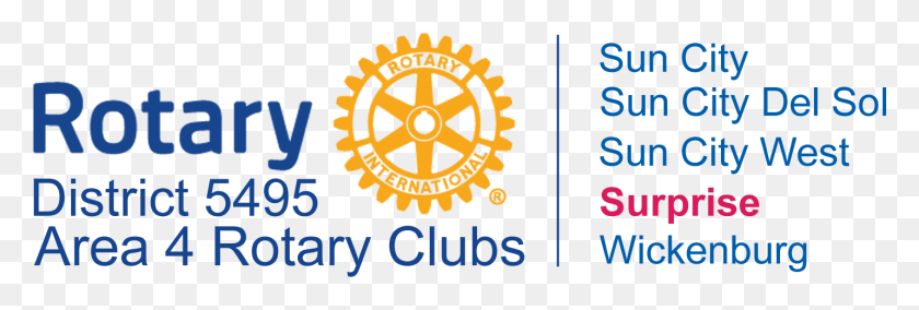 1431x412 2018 01 01 Area Rotary International, Машина, Логотип, Символ Hd Png Скачать