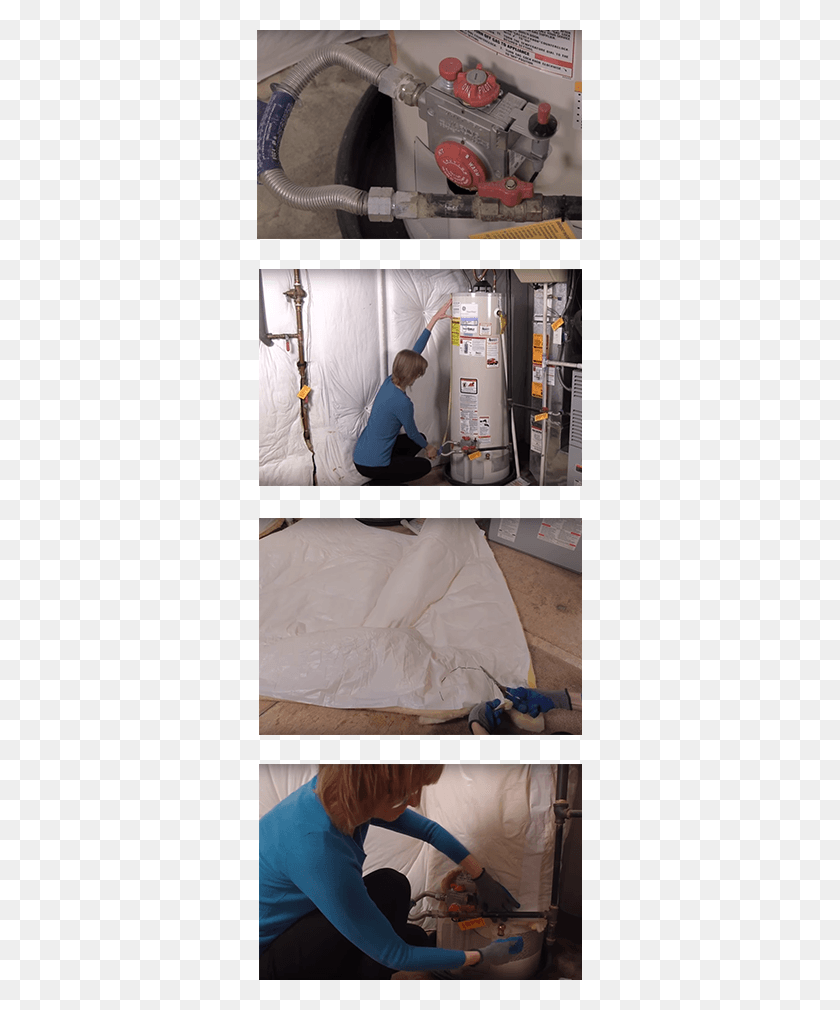 325x950 2018 11 Water Heater Step By Step 1 Floor, Person, Human, Appliance HD PNG Download