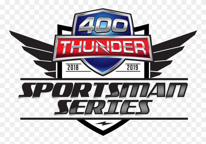 1194x810 2018 19 Sportsman Series Logo 400 Thunder Sportsman Logo, Text, Clothing, Apparel HD PNG Download