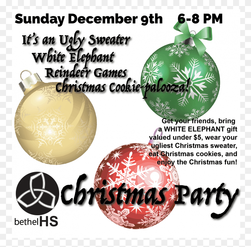 1702x1668 2018 Bethel Hs Christmas Party Christmas Ornament, Advertisement, Poster, Flyer HD PNG Download